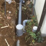 新しい排水管と桝