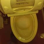 トイレが詰まっている所
